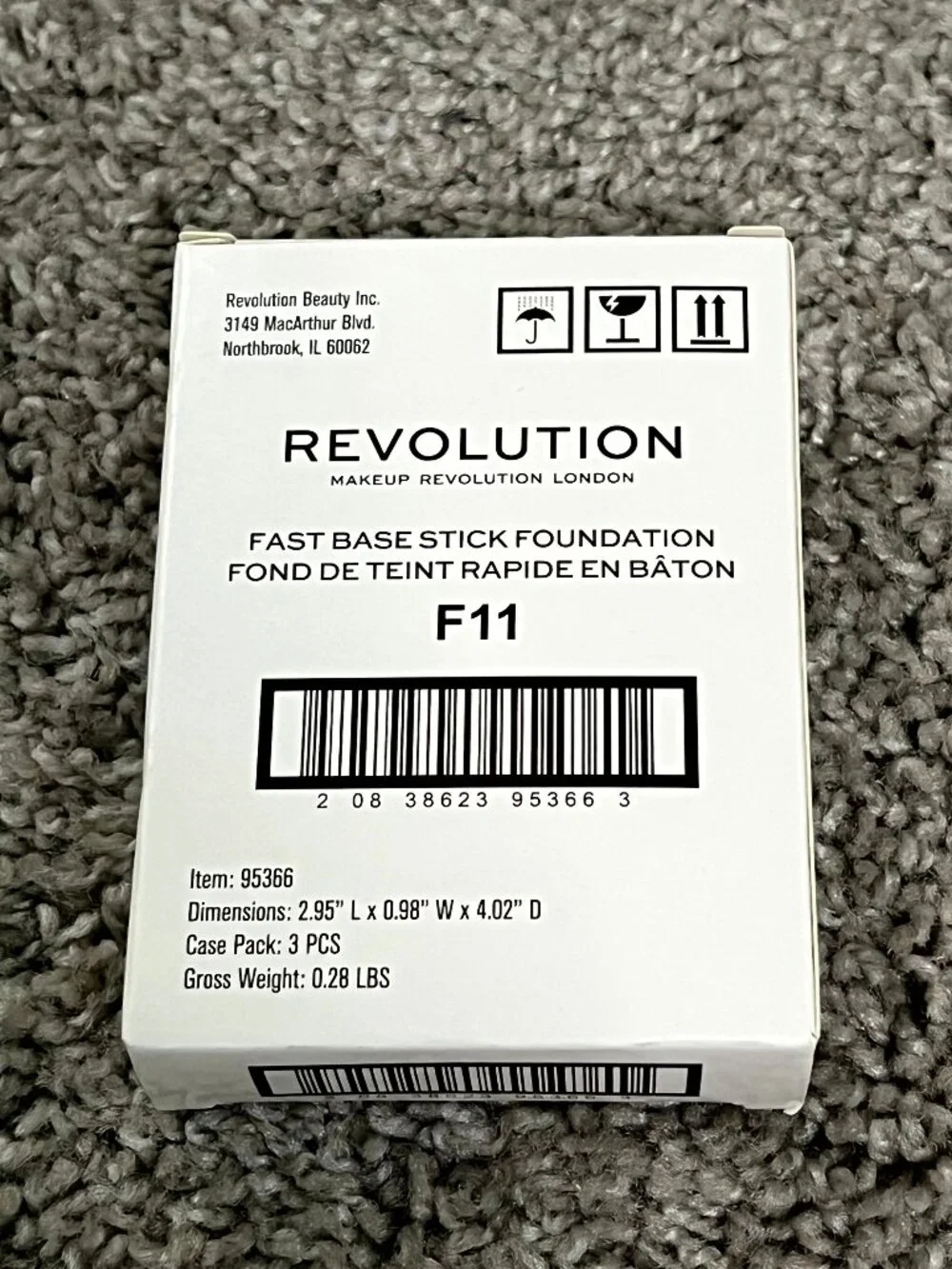 Makeup Revolution Fast Base Foundation F11 3 Pack